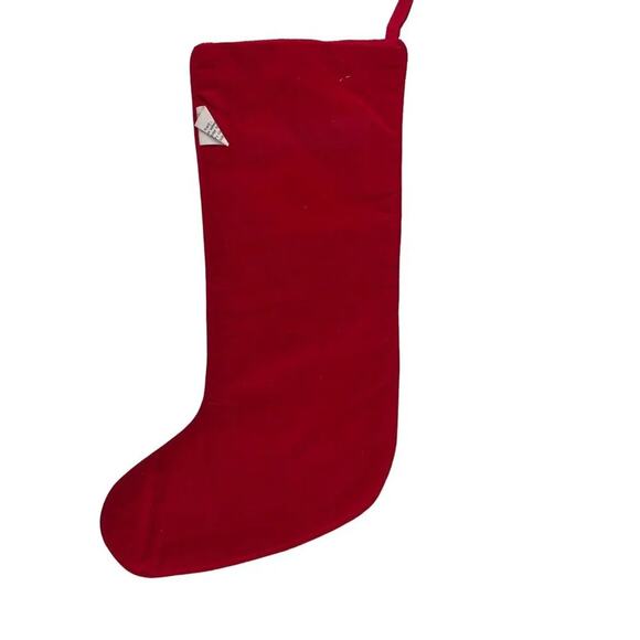 Vintage Needlepoint & Velvet Stockings Christmas Scene Santa Sleigh Stocking - Picture 6 of 7